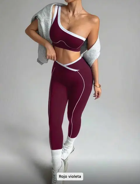 Conjunto Duo Aura Violet · Rojo violeta